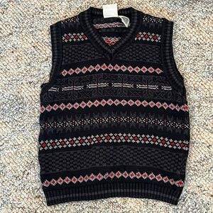 Boys Cotton/Ramie Knit Sweater Vest